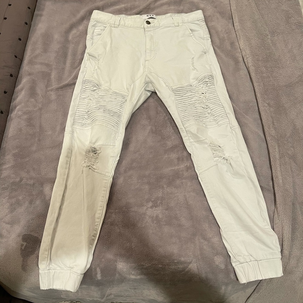 NXP Destroyer Moto Jeans - Grey